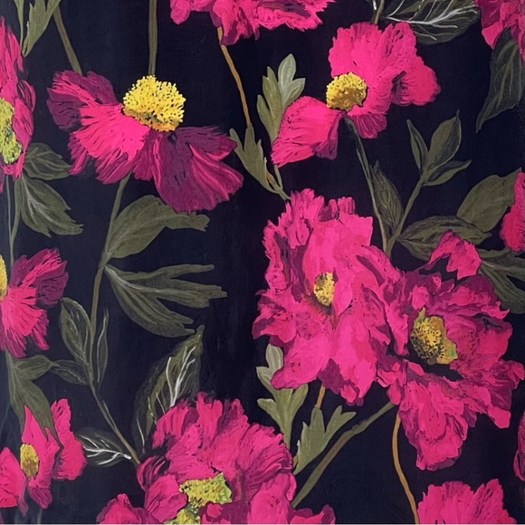 Alice + Olivia 100% Silk Lucette Floral Print Mini Shirt Dress Dropped Shoulder - Picture 7 of 11